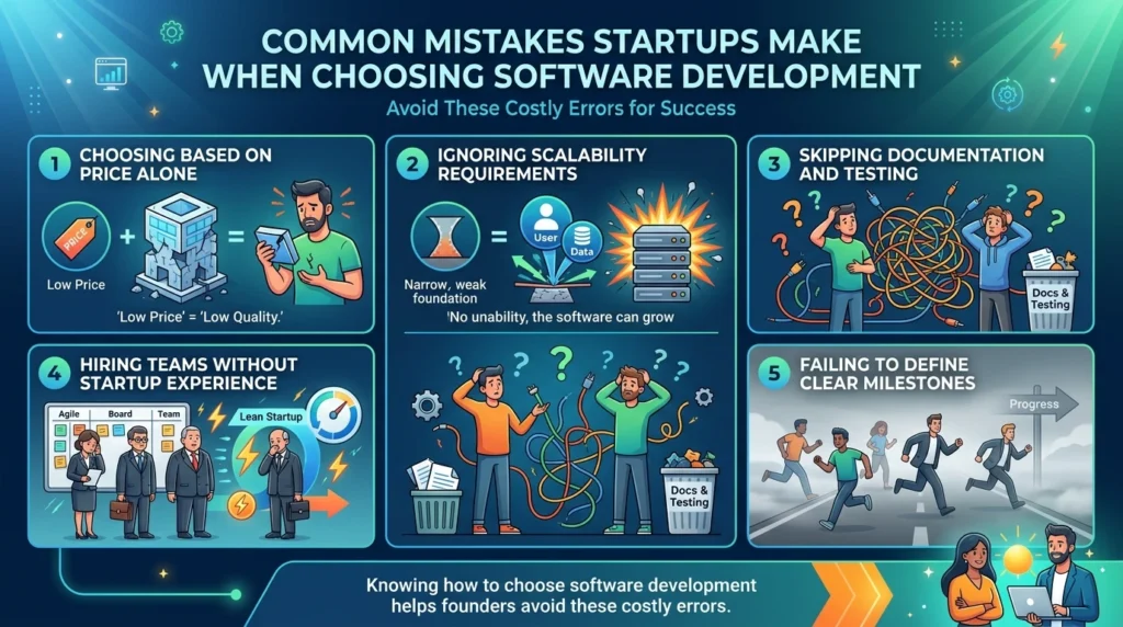 Common Mistakes Startups Make When Choosing Software Development