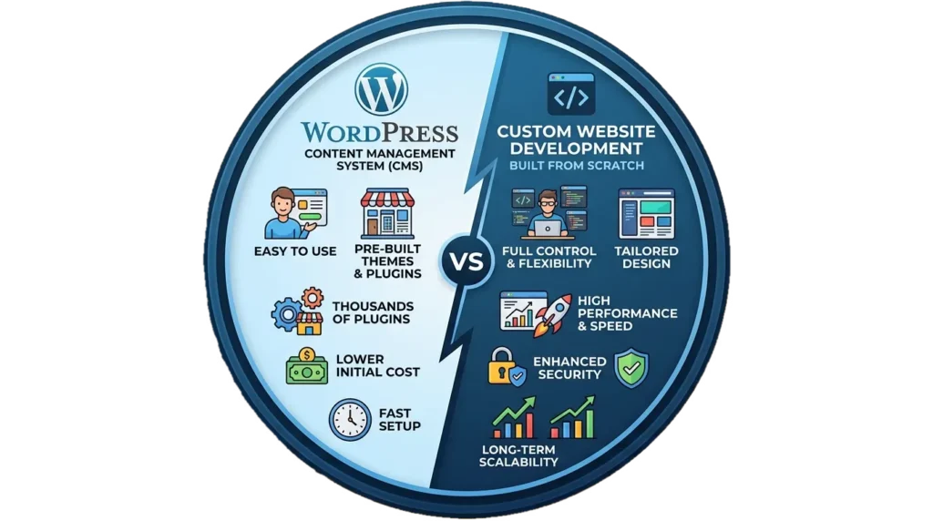 WordPress vs Custom Website Development