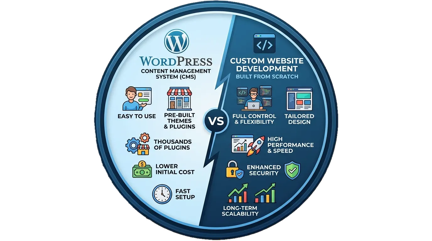 WordPress vs Custom Website Development